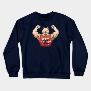 Gym Rat Gym Cat by Tobe Fonseca Crewneck Sweatshirt